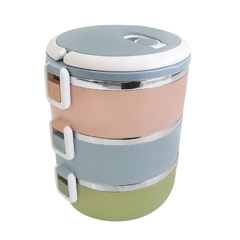 Lunchera Vianda Térmica 3 Pisos Portátil Acero Inoxidable 13672 - tienda online