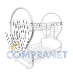 Secaplatos, escurridor de platos con bandeja, dos pisos, 14 platos 13086 - comprar online