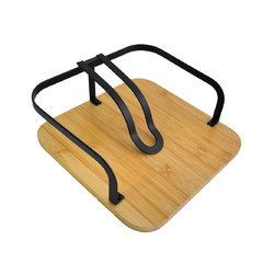 Servilletero Cuadrado de Bamboo y Metal Negro 13619 - Compranet
