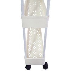 Carrito organizador 3 estantes, con ruedas, Cocina/Baño multiuso 7438 - Compranet