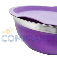 Imagen de Bowl Acero Inoxidable pintado, 24 cm tapa Plástica 13130