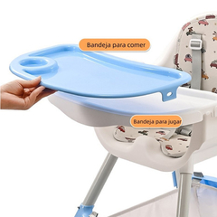 Imagen de Silla de Comer Bebé, 2 Alturas C/ruedas, C/bandeja 13281