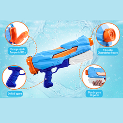Pistola de agua, Grande 40 cm, 5 boquillas disparadoras de agua 13459 en internet