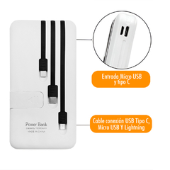 Power Bank Triple ficha, Cargador Portátil 10000mAh, 13336 - Compranet