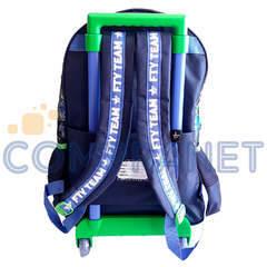 Mochila Footy 18 pulgadas, C/Carrito Game Zone, Luz Led, original Footy, 12931