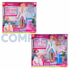 Imagen de Muñeca articulada Dentista con niña y accesorios, 12744