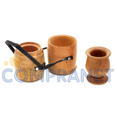 Equipo de Mate Triple Madera Algarrobo 11602 - comprar online