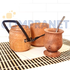 Equipo de Mate Triple Madera Algarrobo 11602 en internet