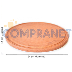 Platos 24cm de Madera Algarrobo 11594 - Compranet