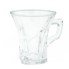 Jarro Taza Mug de vidrio x 6 unidades, Café Te infusiones, 145 ml, 11717