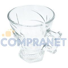 Imagen de Jarro Taza Mug de vidrio x 6 unidades, Café Te infusiones, 155 ml, 11719
