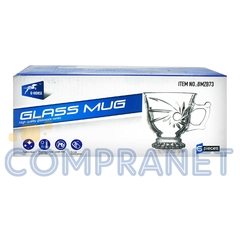 Jarro Taza Mug de vidrio x 6 unidades, Café Te infusiones, 155 ml, 11719 - comprar online