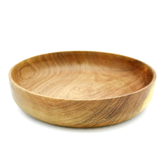 Fuente de madera algarrobo, 24 cm diámetro, 11805