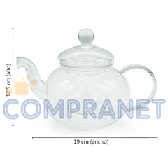Tetera con infusor de vidrio, 600ml, 11894 - Compranet