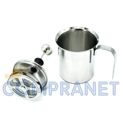 Espumador de Leche Manual, 400cc Acero inoxidable, 11854 - tienda online