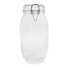 Frasco de Vidrio liso con tapa Clip, 2 litros, 11872