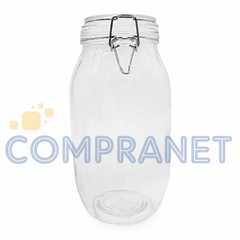 Frasco de Vidrio liso con tapa Clip, 2 litros, 11872 - Compranet