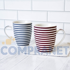 Taza Cónica Mug Jarro para te/café, Deco rayas 11842 - comprar online