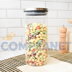 Frasco de Vidrio con tapa de Acero, 1.3 Litros, 11864 - Compranet