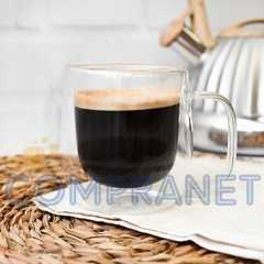 Taza Jarro de Café Doble Vidrio, con asa 220 ml, 12583 - comprar online