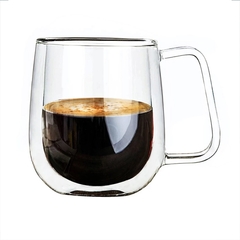Taza Jarro de Café Doble Vidrio, con asa 220 ml, 12583