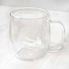 Taza Jarro de Café Doble Vidrio, con asa 220 ml, 12583 - Compranet