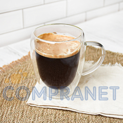 Taza Jarro de Café Doble Vidrio, con asa 350 ml, 12584 - comprar online
