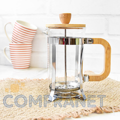Cafetera/Tetera con embolo, Prensa francesa, de vidrio y madera, 600ml, 12611 en internet