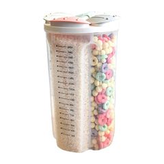 Frasco Cerealero plástico, hermético, 4 compartimentos, 2500 ml 12634