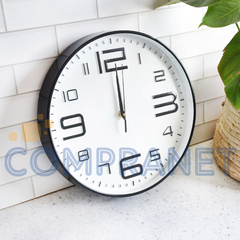 Reloj de pared Analógico de PVC, 30 cm diámetro, 12715