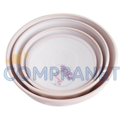 Set de Tapers herméticos x 4 melamina, c/tapa, Bowl contenedor, 12740 - tienda online