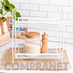 Estante de mesa Metal 2 Pisos, cocina baño 12772 - Compranet