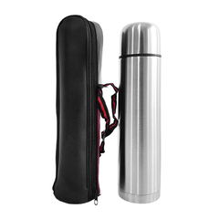 Termo Bala Acero Inoxidable, 1 Litro c/funda, tapón matero 13285 - Compranet