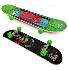 Patineta Skate 80 x 20 Banana Doble Dibujo 10404