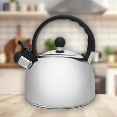 Pava Silbadora de acero inoxidable, 2,5 litros, Plateada, Mate Café 12620 - comprar online