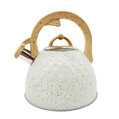 Pava Silbadora de acero inoxidable, 2,5 litros, Mango bambú 13274