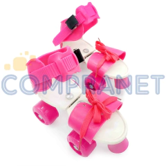 Imagen de Patines 4 Ruedas Extensibles Bolsa PVC Colores Surtidos 11635