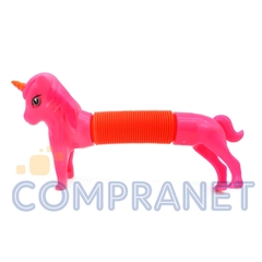 Pop Tube Unicornio, resorte anti stress, con Luz, 12385