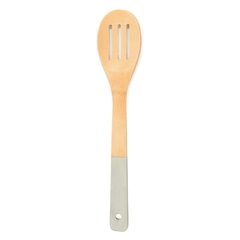 Cuchara de madera, Bambú, 30 cm, c/ranura utensilio de cocina 12481