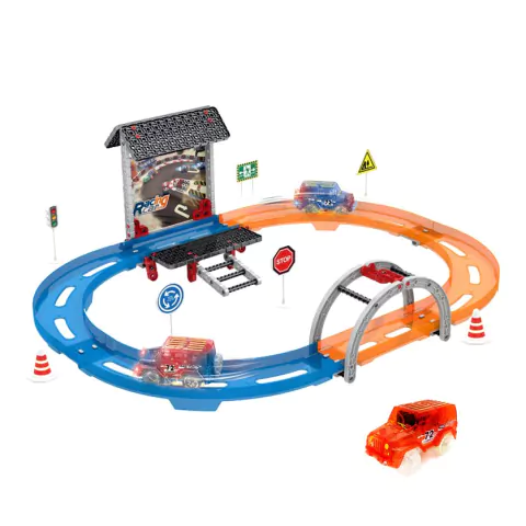 Pista de Autos con bloques para construir, 68 piezas, 12276