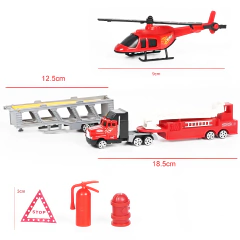 Set de vehículos en Blíster, Policía, Construcción, Militar, Bombero 12675 - Compranet