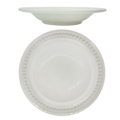 Set x 4 Platos Hondo de cerámica, diseño Azteca 24 cm 13347 - Compranet