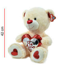 Peluche Oso Corazón Metalizado 10299 - comprar online