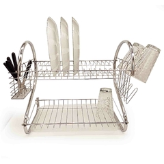 Escurreplatos 2 pisos Cromado 10706 - tienda online