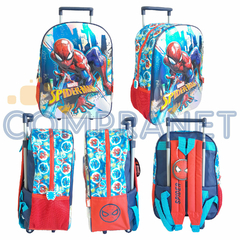 Mochila escolar 14 pulgadas, Con carro Spiderman 13017 - Compranet