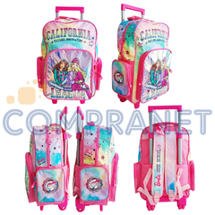 Mochila Escolar 17 pulgadas, C/Carrito “Barbie”, Original Wabro 13034 - tienda online