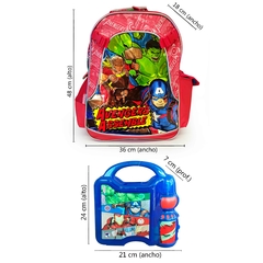 COMBO Mochila escolar 18´ Espalda + Lunchera Avengers 90129 - Compranet