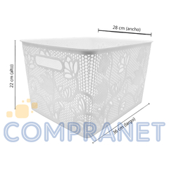 Caja organizadora Grande, Plástico calado, sin tapa, 11910 en internet
