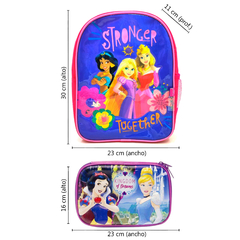 COMBO Mochila Jardín de espalda, 12 Pulgadas + Cartuchera Princesas 90117 - tienda online