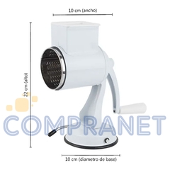 Rallador de Queso, Pan, Manual, 2 tambores, p/mesada, 12397 - tienda online